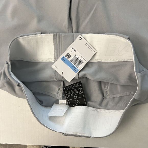 Nike BQ6345-052 Mens Sz Medium Gray Vapor Select Baseball Pants - Picture 1 of 7